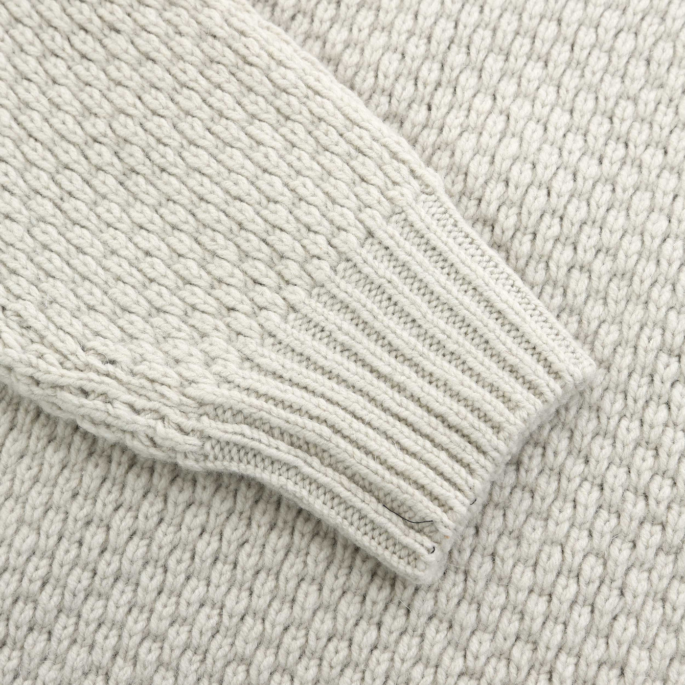 BOSS Armstrong Knitwear in Light Beige Cuff