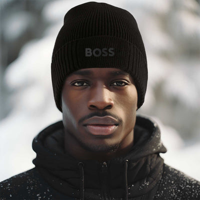 BOSS Asic Beanie X in Black