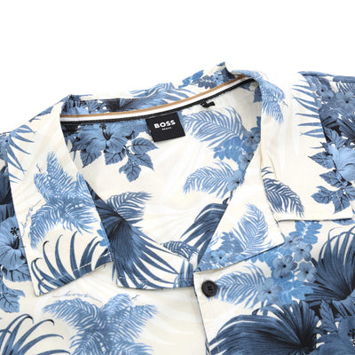 BOSS Beach Shirt in Open Blue Collar
