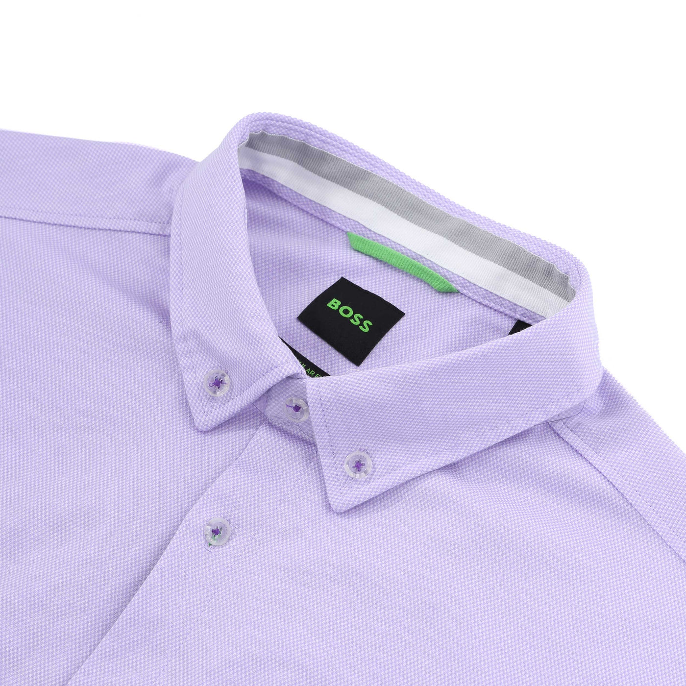 BOSS Biadia R Short Sleeve Shirt in Lilac Collar