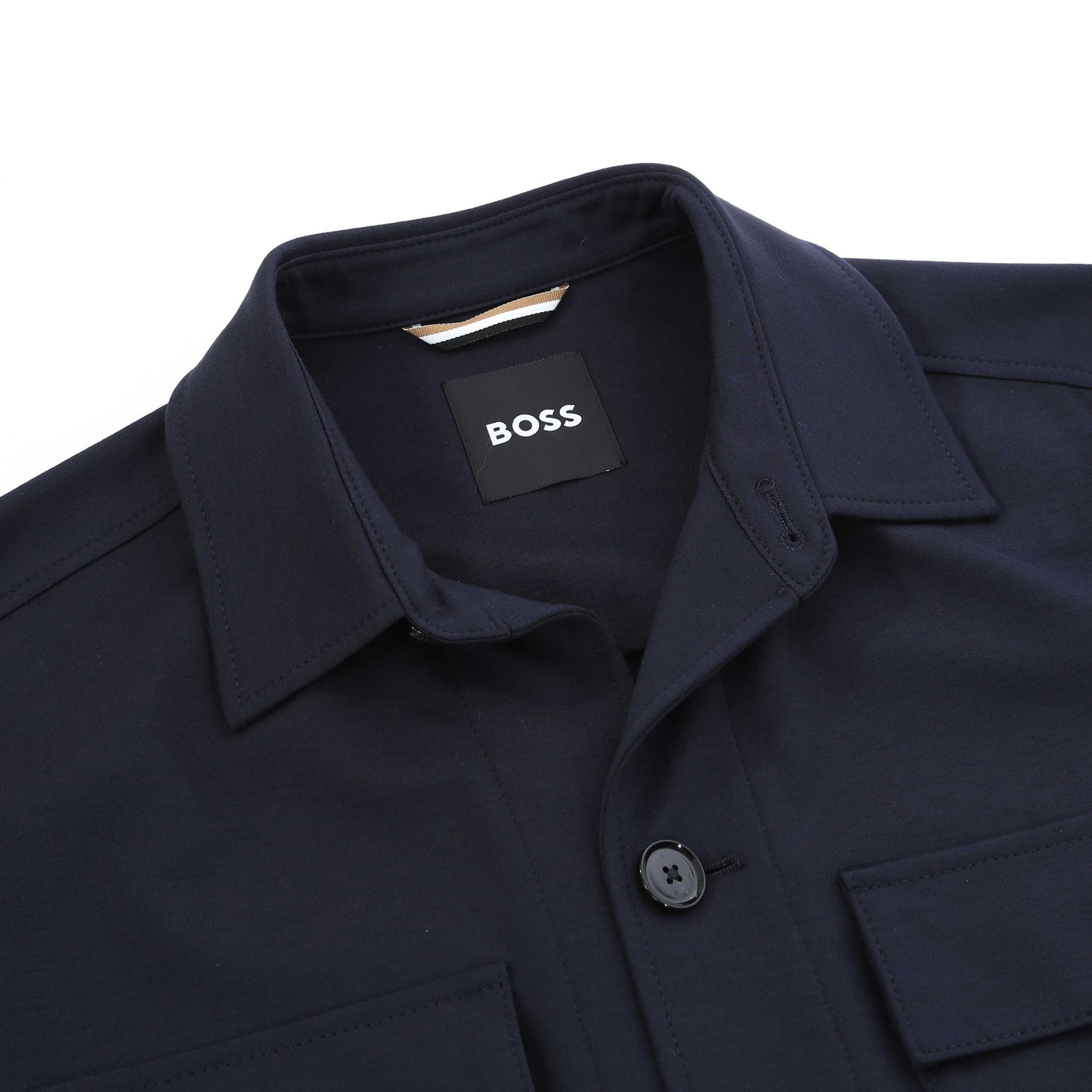 BOSS C Carper OS J 243 Overshirt in Navy Collar