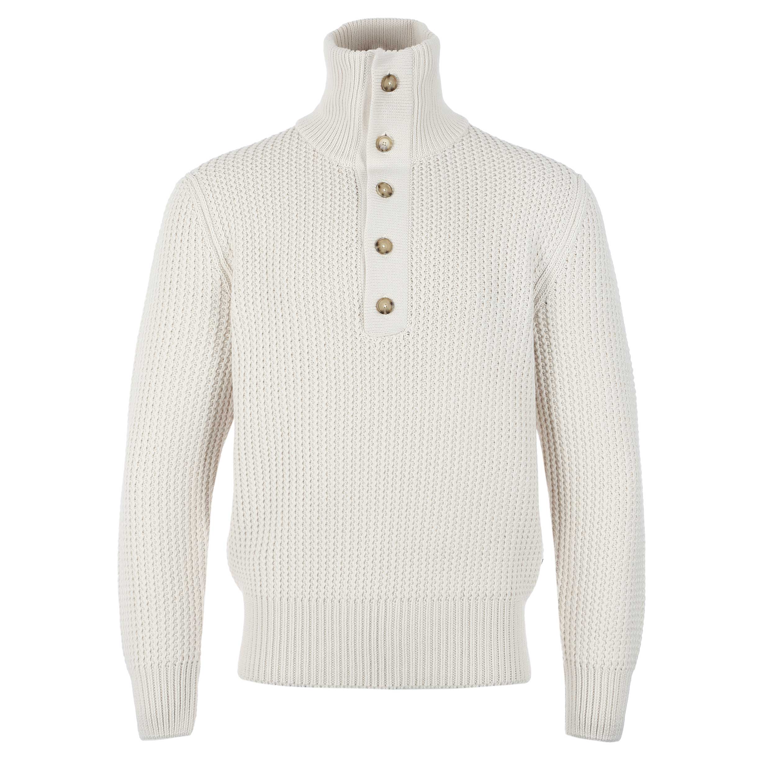 BOSS C Emaximo Knitwear in Open White