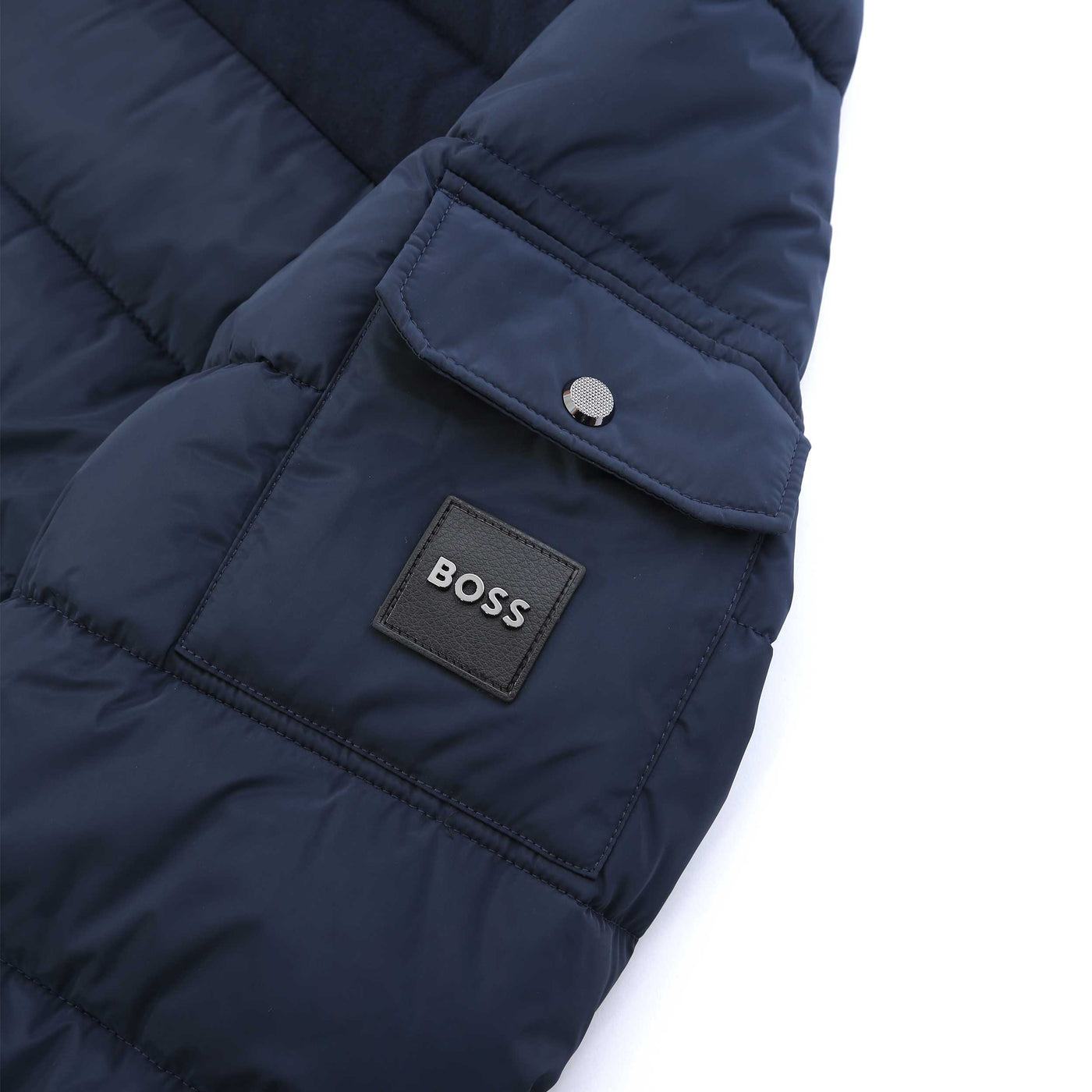 BOSS Cerulio Jacket in Navy Pocket Logo