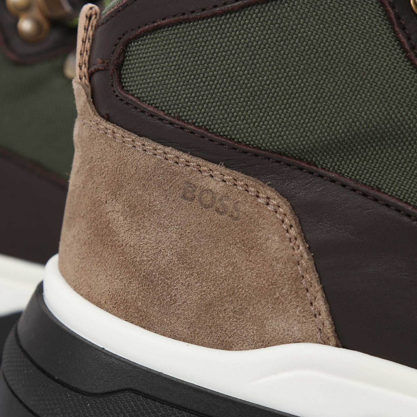 BOSS Chester Halb Itcorny Boot in Khaki Logo