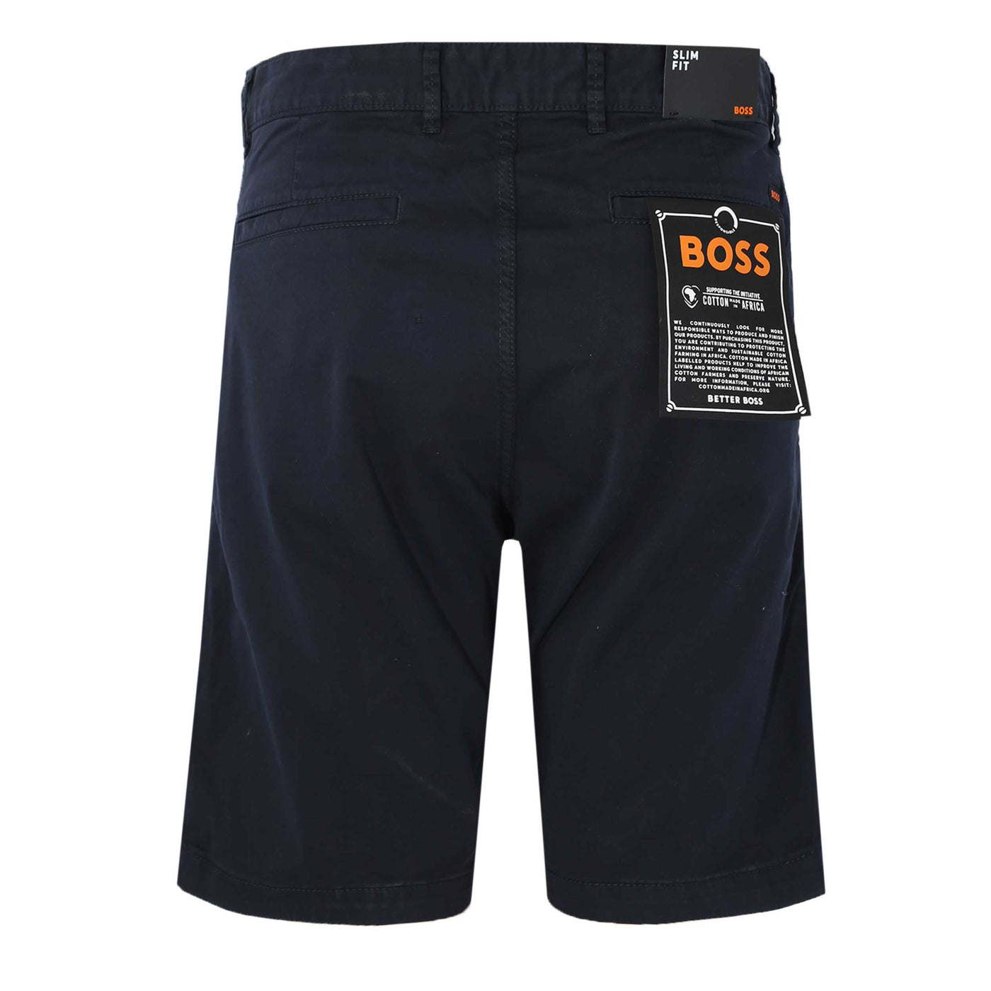 BOSS Chino Slim Shorts in Navy Back