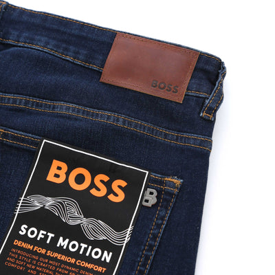 BOSS Delaware BO Jean in Medium Blue Denim Logo