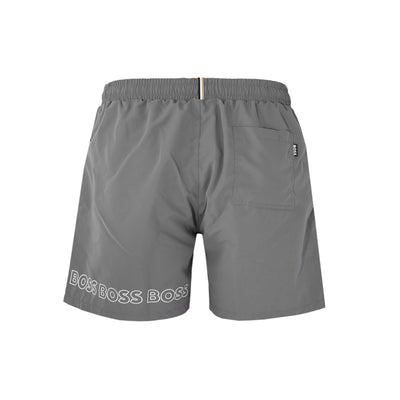 BOSS Dolphin Swim Short in Dark Grey Back