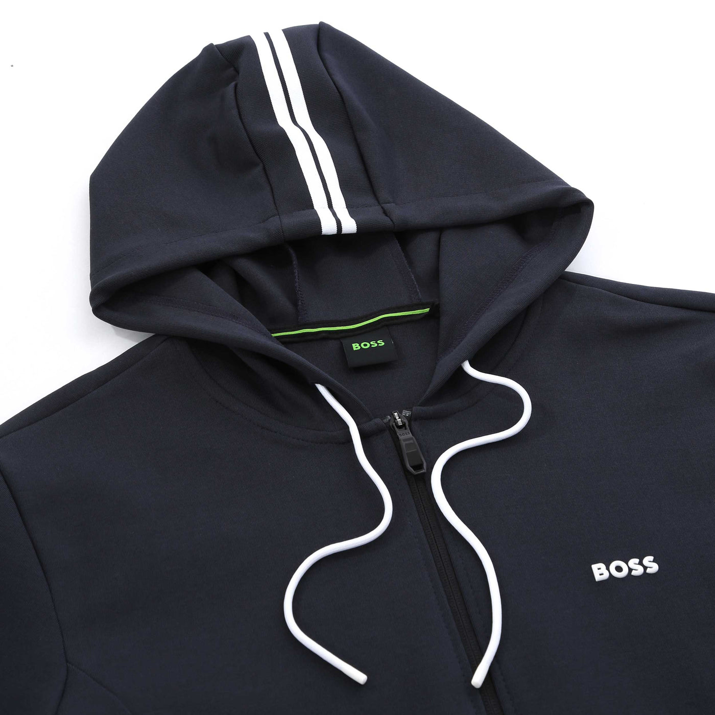 BOSS FZ Hoodie Zone Sweat Top in Dark Blue Hood