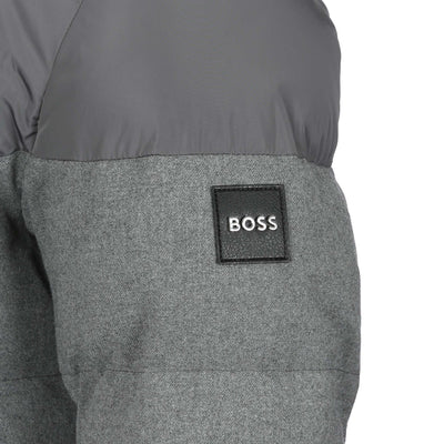BOSS H Clanello 1 Jacket in Medium Grey logo