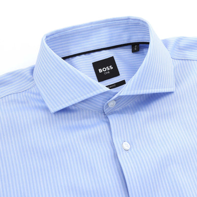BOSS H Hank spr B1 C1 253 Shirt in Light Pastel Blue Collar