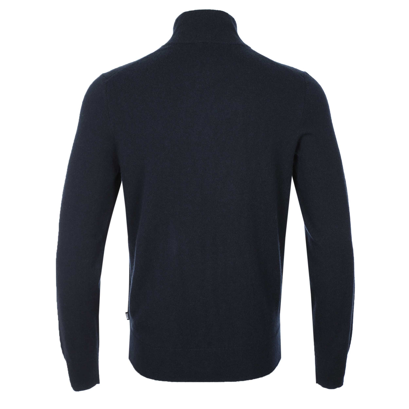 BOSS H Hemarlo Quarter Zip Knitwear in Dark Blue Back
