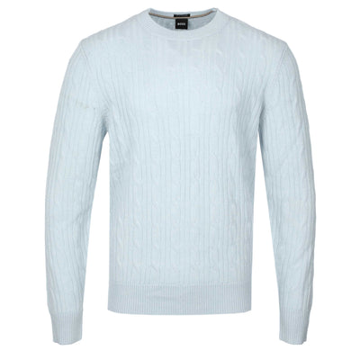 BOSS H Hetico Crewneck Sweater in Sky Blue