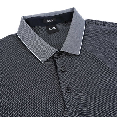 BOSS H Pitton 145 Polo Shirt in Dark Blue Placket