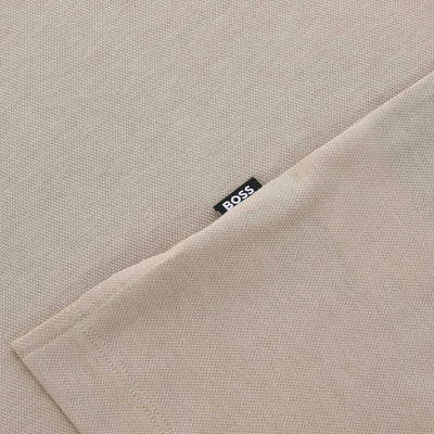 BOSS H Press 57 Polo Shirt in Light Beige Logo Tab