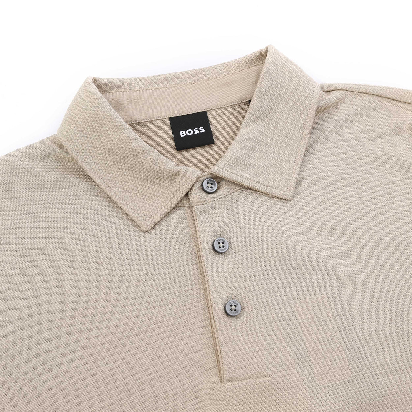 BOSS H Press 57 Polo Shirt in Light Beige Placket