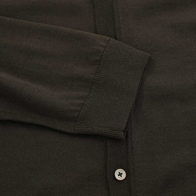 BOSS Helbert Knitwear in Khaki Cuff