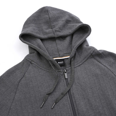 BOSS Heritage Jacket H Hooded Sweatshirt in Medium Grey Hood