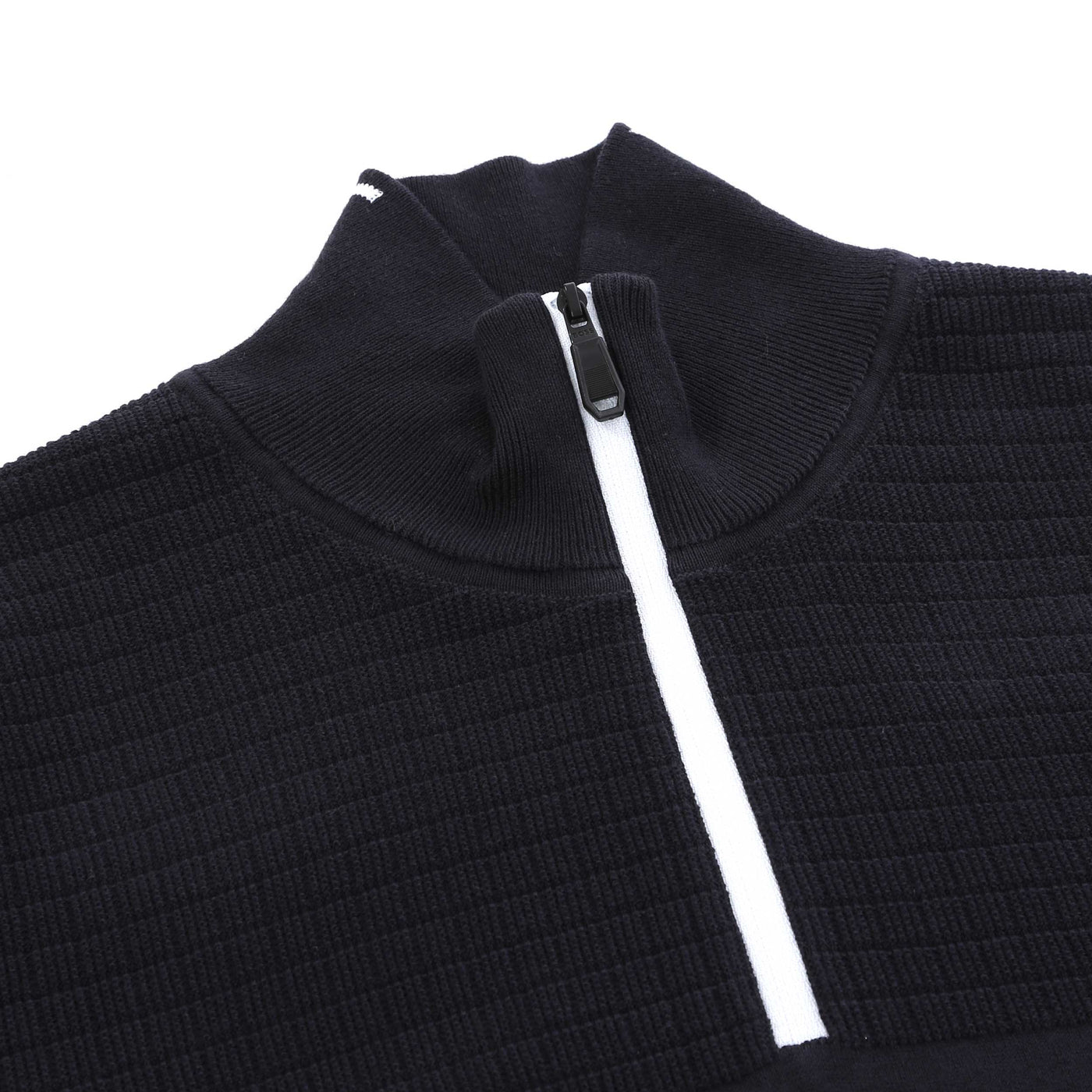 BOSS K_Hydro QZ-1 Knitwear in Dark Blue Placket