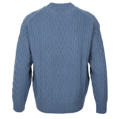 BOSS Kableto Knitwear in Open Blue Back