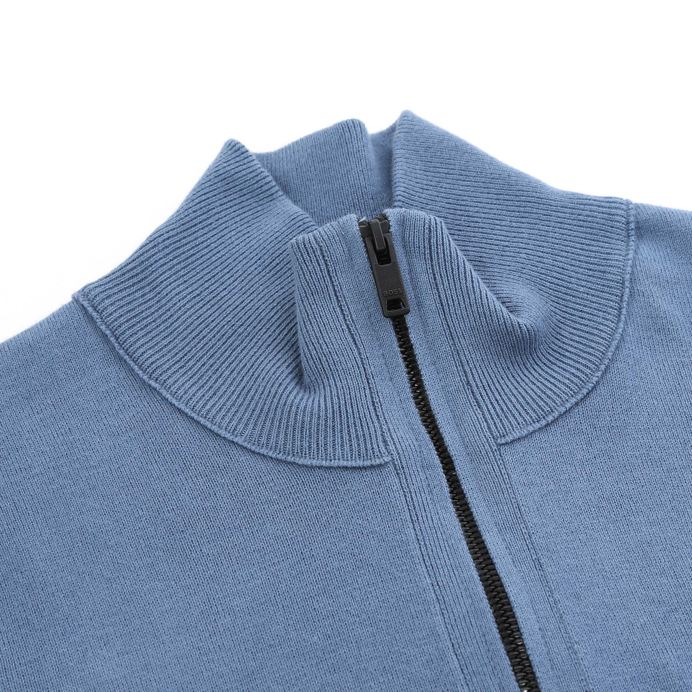 BOSS Kanobix S Knitwear in Open Blue Placket