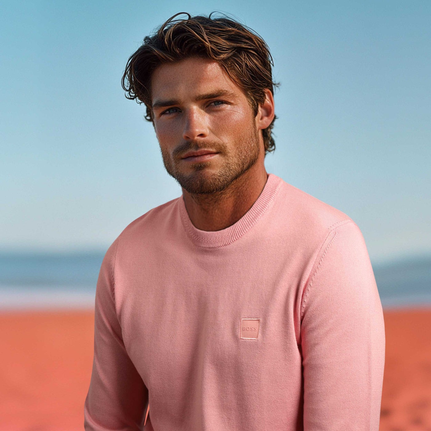 BOSS Kanovano S Knitwear in Pink Model