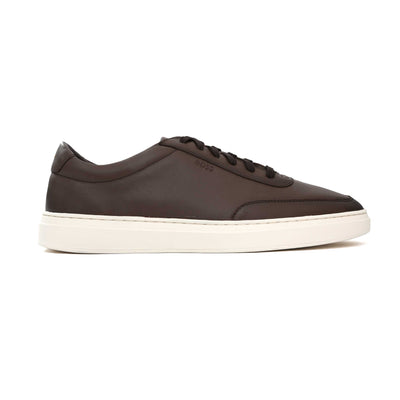 BOSS Kieran Tenn buox Trainer in Dark Brown