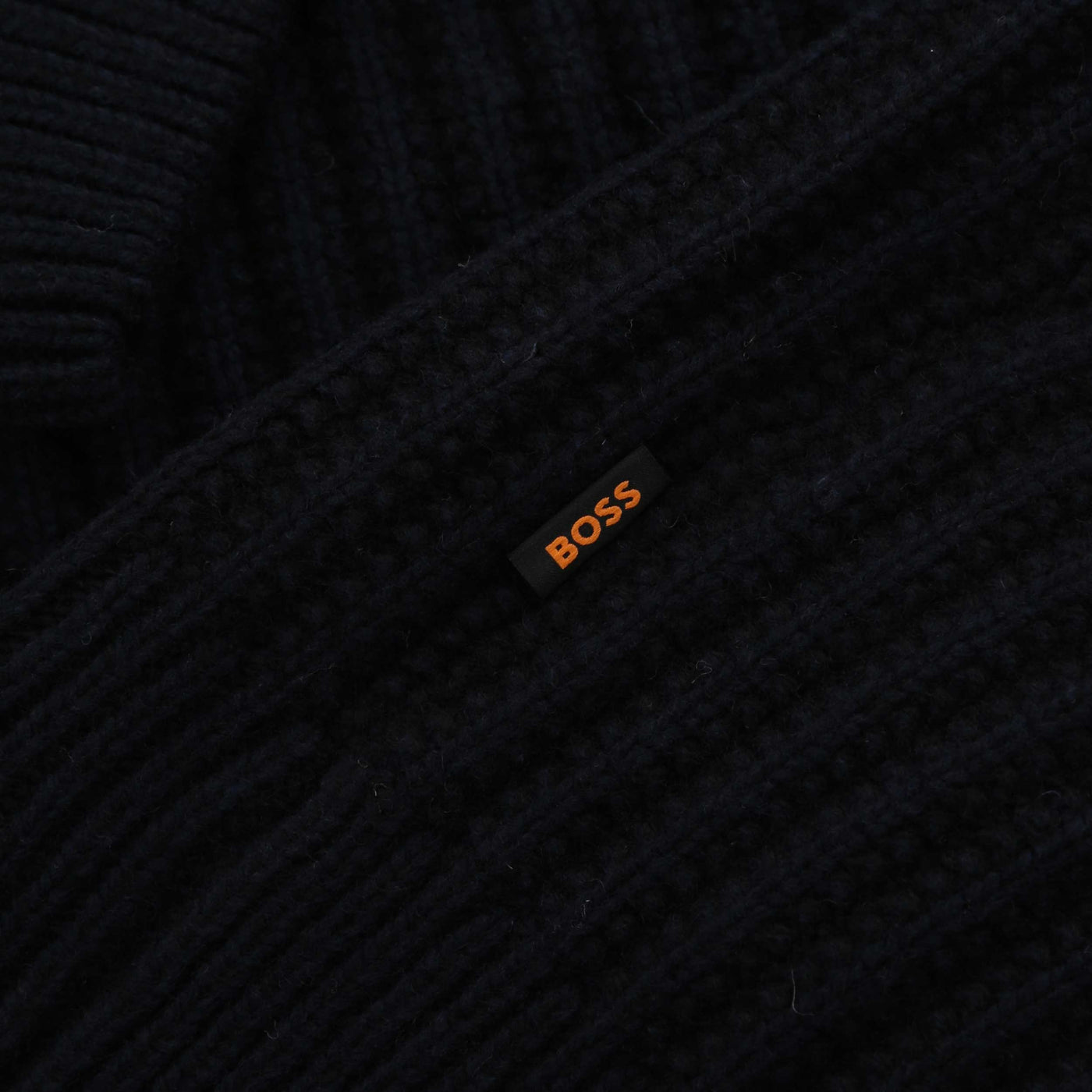 BOSS Kwinter Knitwear in Dark Blue Logo