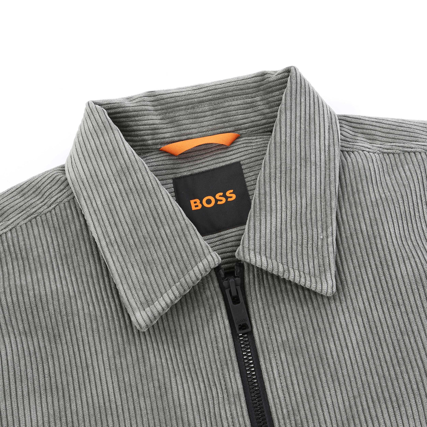 BOSS Lozzy M Overshirt in Open Grey Collar