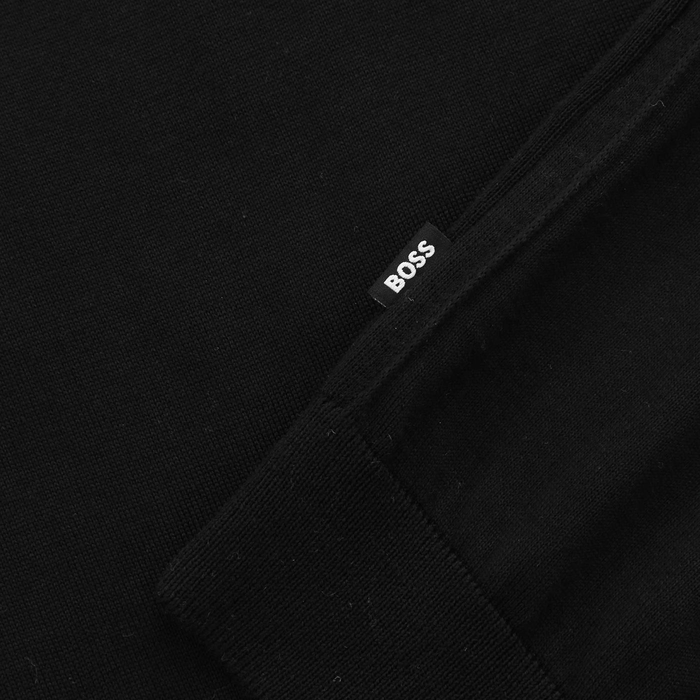 BOSS Musso P Knitwear in Black Logo Tab