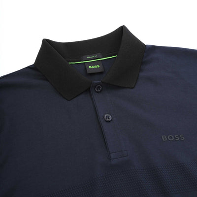 BOSS Paddy 5 Polo Shirt in Navy Placket