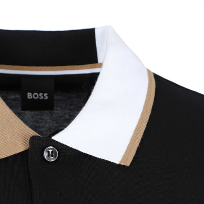 BOSS Parlay 177 Polo Shirt in Black Collar