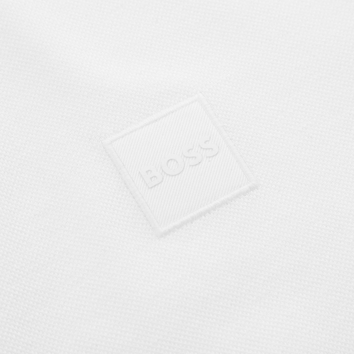 BOSS Passertip Polo Shirt in White Logo