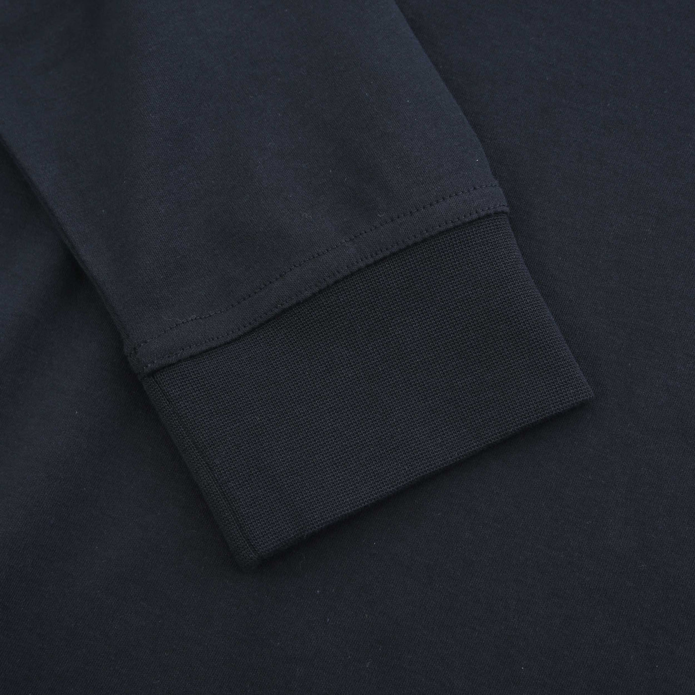 BOSS Pe Interlock Long Polo Shirt in Navy Cuff