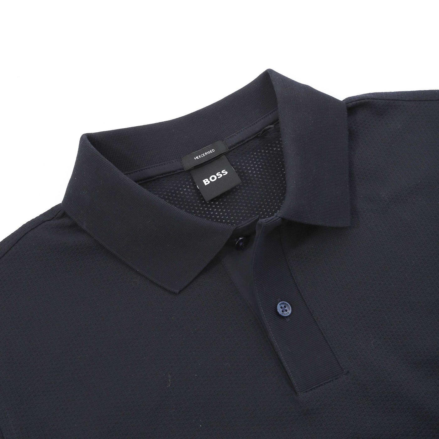 BOSS Piket 38 Polo Shirt in Dark Blue Collar