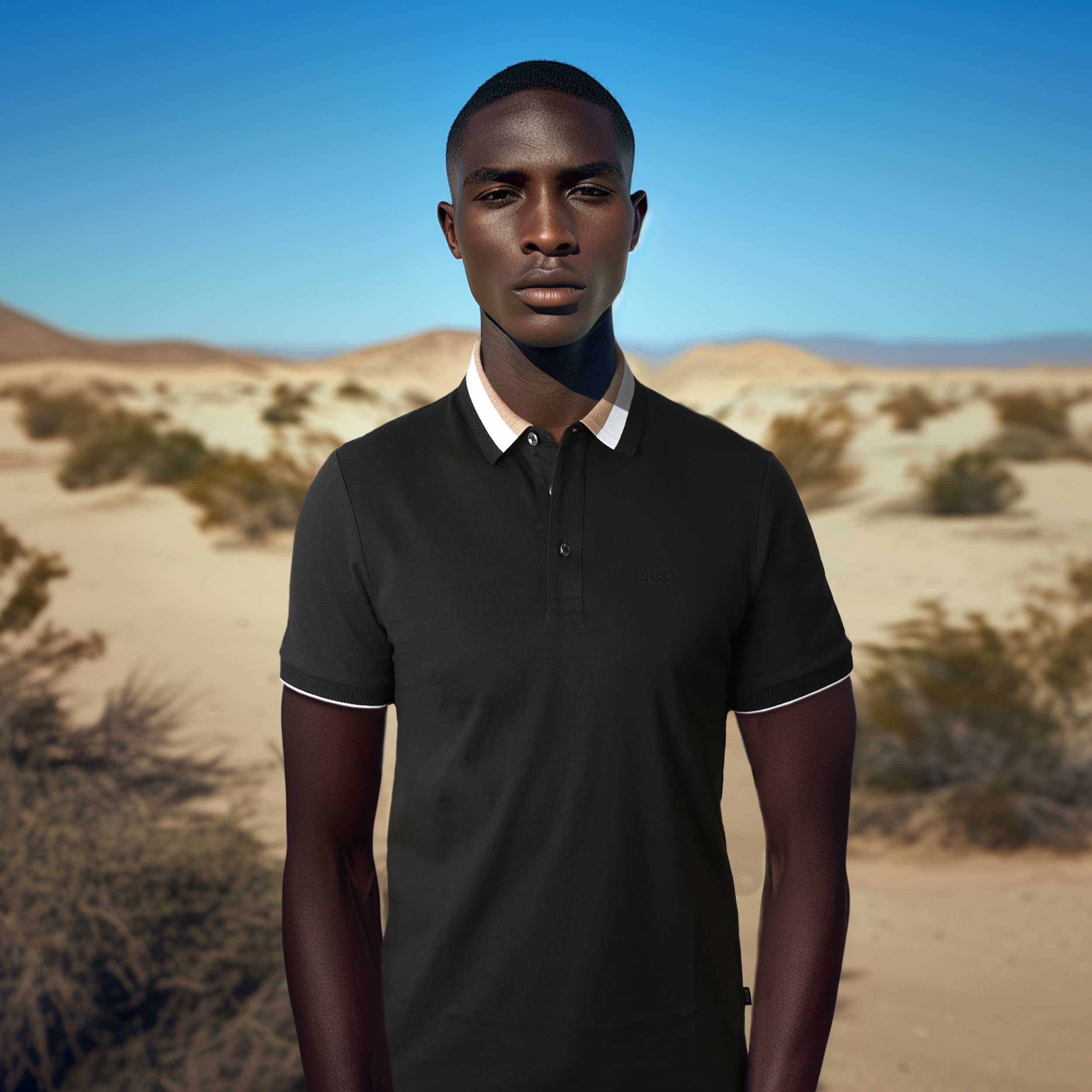 BOSS Prout 37 Polo Shirt in Black | BOSS | Norton Barrie