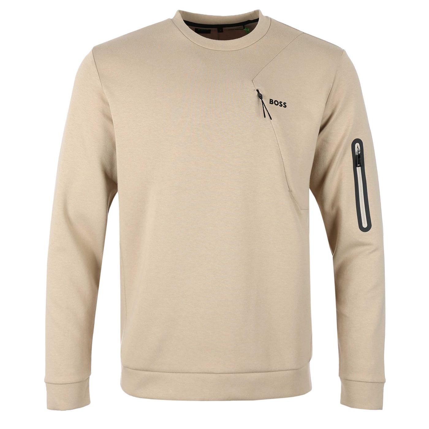 BOSS Salbiq Sweatshirt in Medium Beige