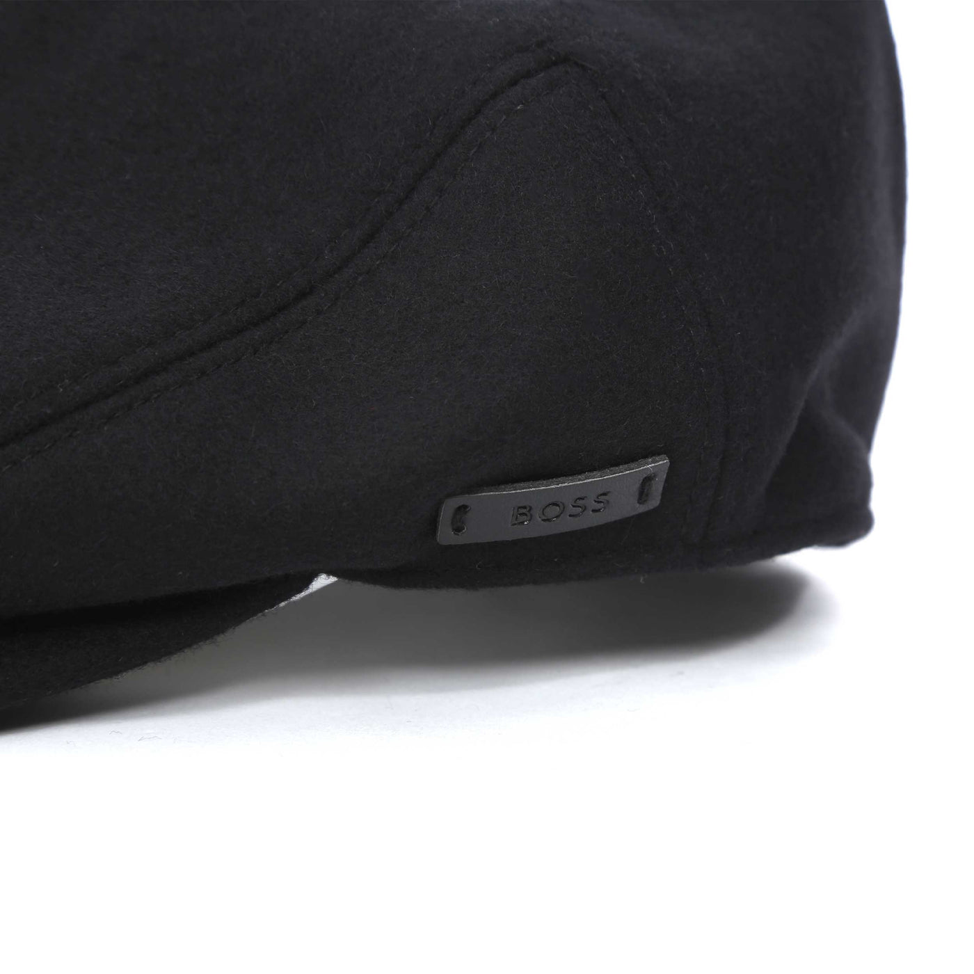 BOSS Stefaan Flat Cap in Black Logo