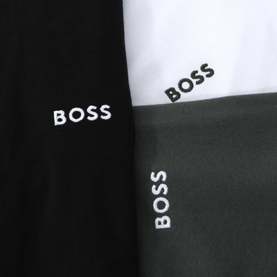 BOSS T-Shirt RN 3P Classic T-Shirt in Black, Khaki & White Logo