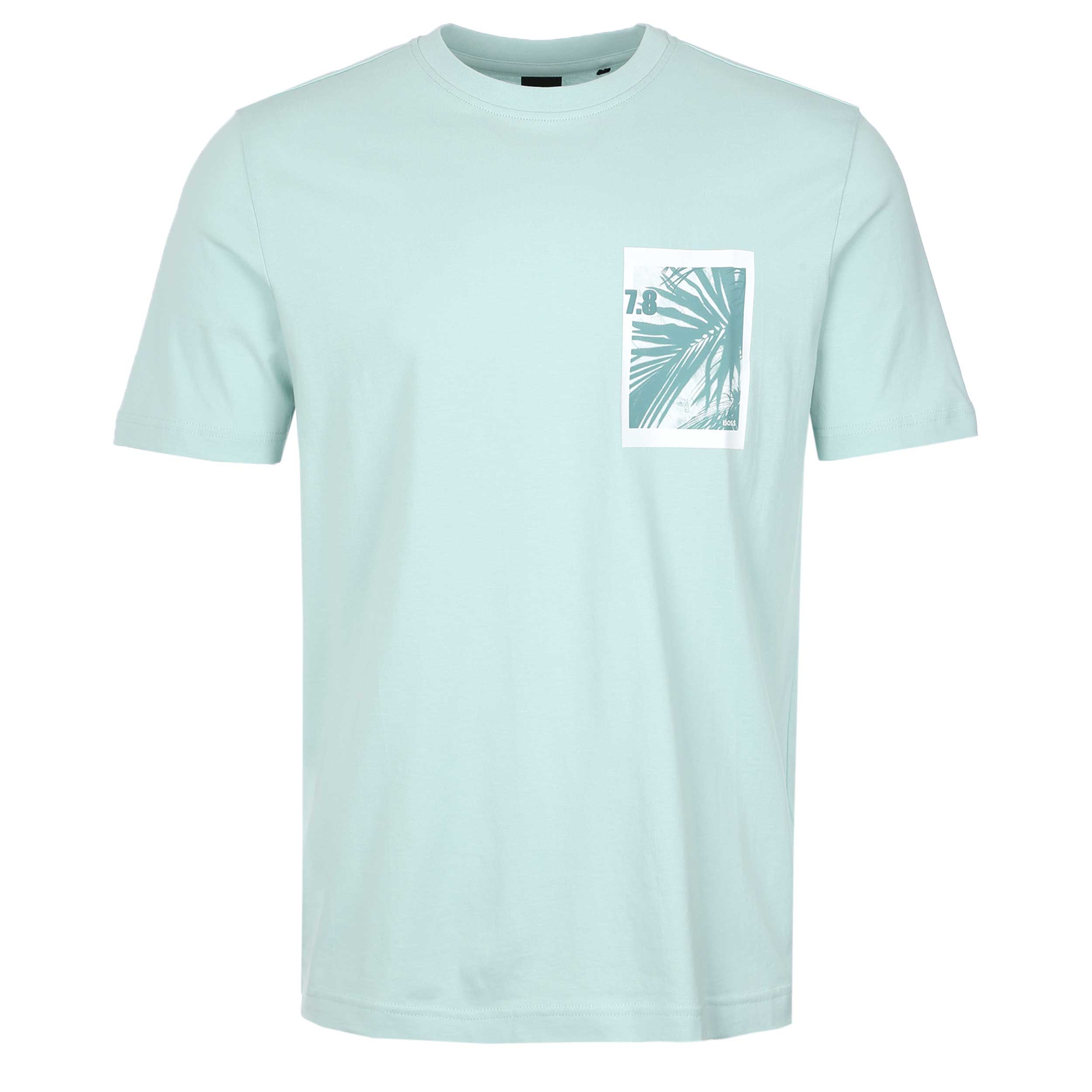 BOSS Te Board T Shirt in Turquoise Aqua