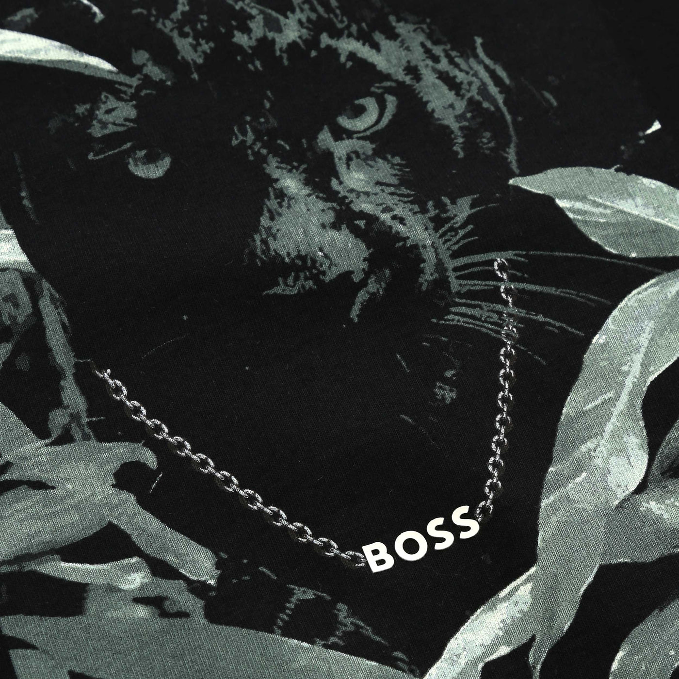 BOSS Te_Animali T-Shirt in Black Print