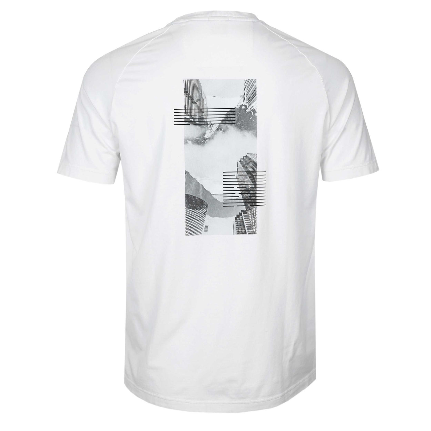 BOSS Tee Stripe Zone T Shirt in White Back