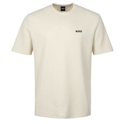 BOSS Waffle T-Shirt in Beige