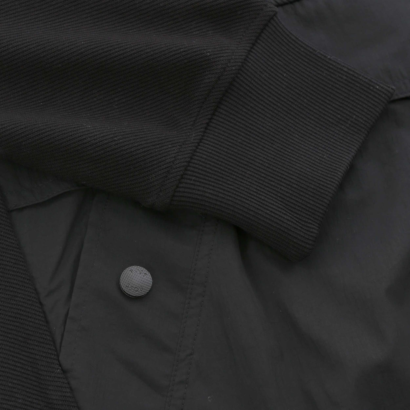 BOSS Ze_hood Hoodie Sweat Top in Black Cuff