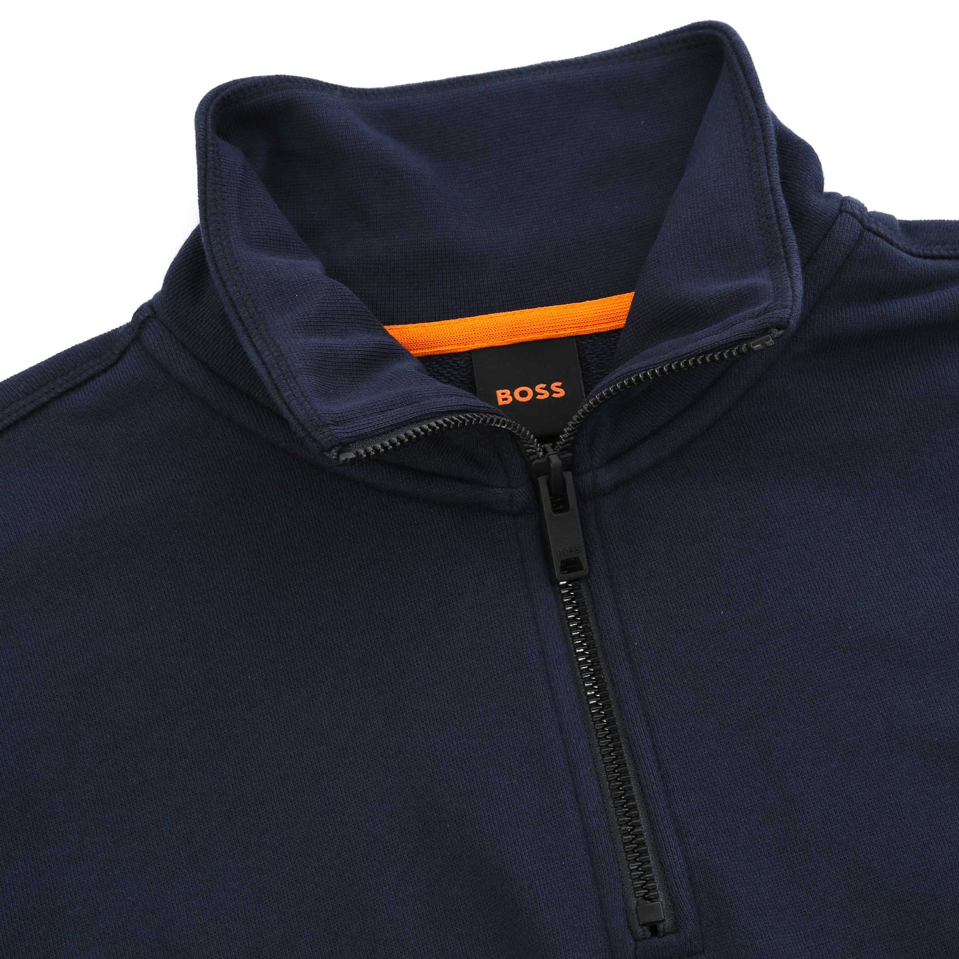 BOSS Zetrust Sweat Top in Navy Neck