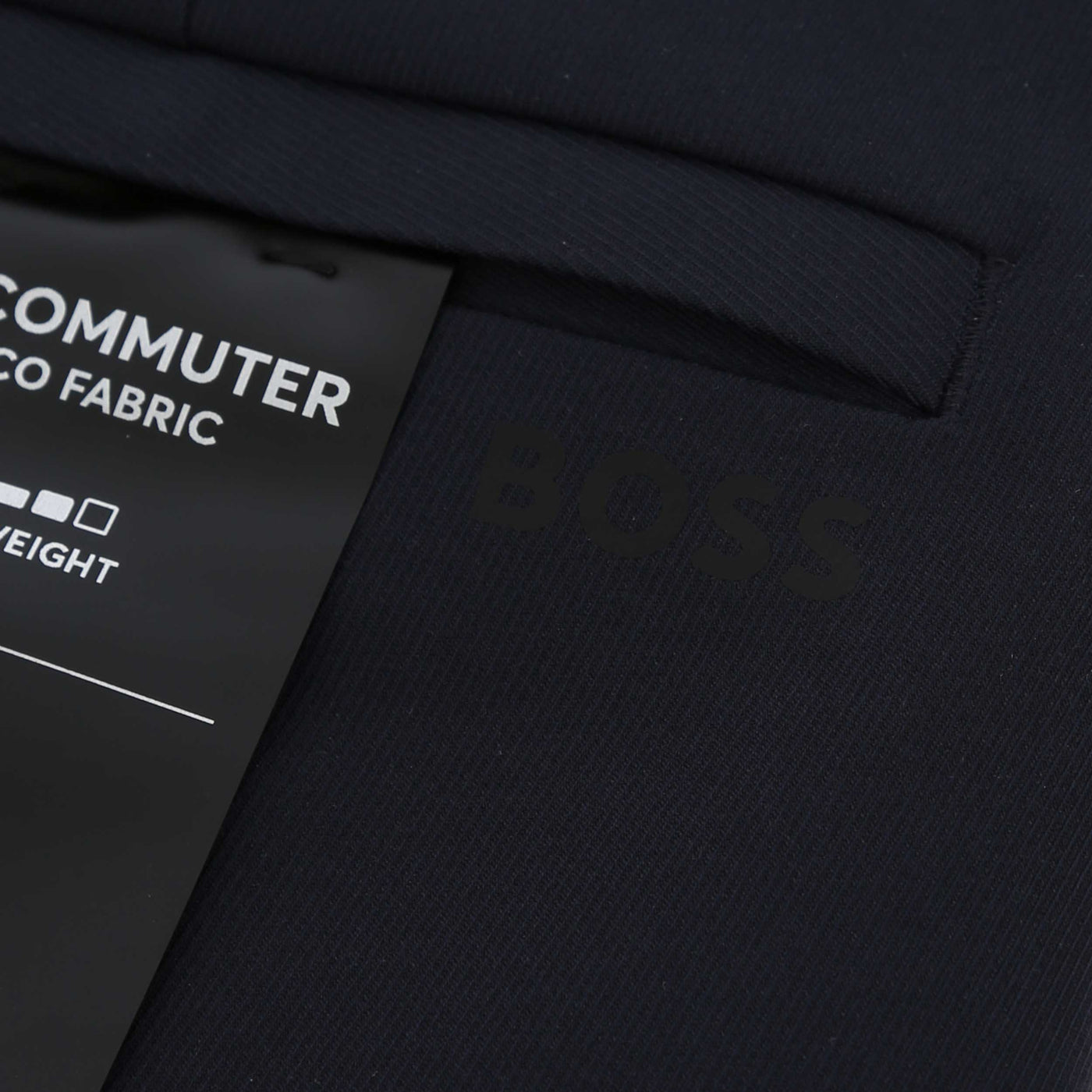 BOSS T Commuter Slim TekCo Trouser in Dark Blue Detail