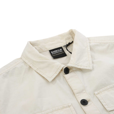 Barbour Arlo Overshirt in Whisper White Collar