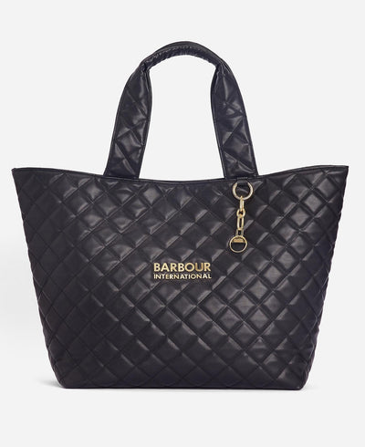 Barbour Battersea Ladies Tote Bag in Black Front