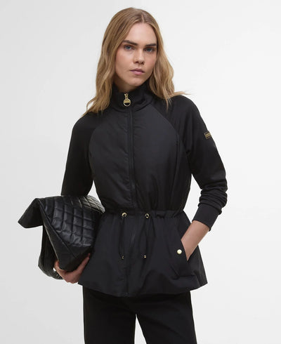 Barbour Caprice Ladies Quilted Sweat Top in Black