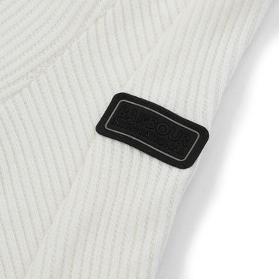 Barbour Dune Funnel Neck Knitwear in Whisper White Logo