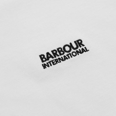 Barbour Luca Tipping Detail T Shirt in Whisper White Logo